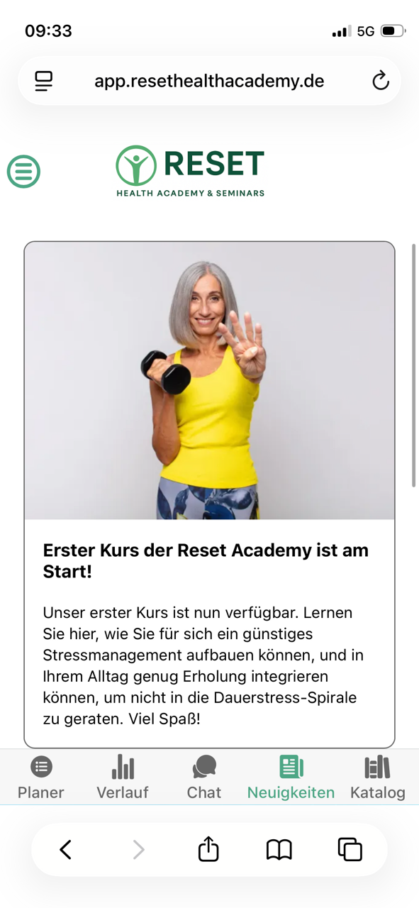 Reset Schmerz-App Ansicht 2